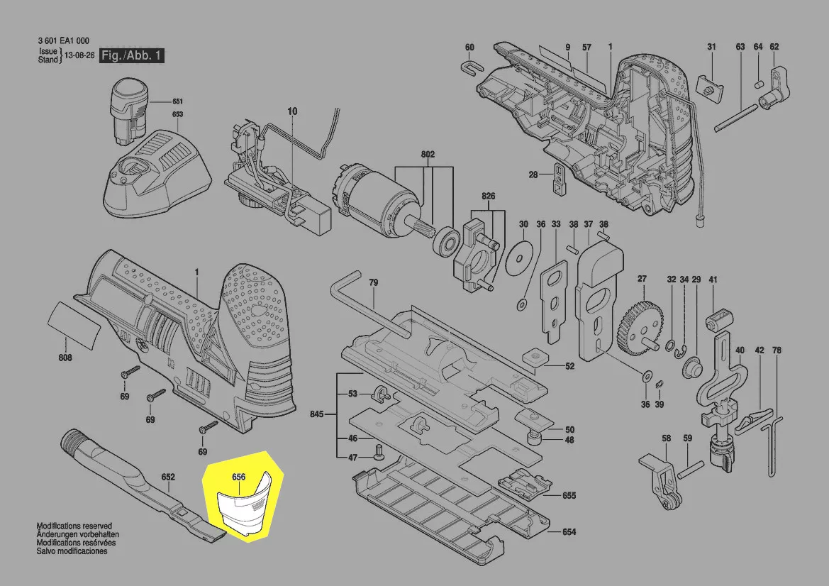 Capot recouvrement réf. 1 619 P10 583 BOSCH